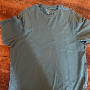 American Eagle Outfitters Men's Teal Short Sleeve Tee